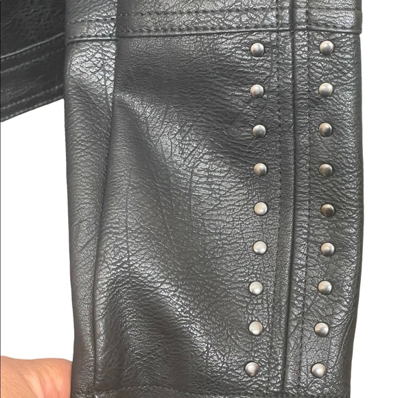 New Ana a new aprobach black leather jacket size small - Picture 7 of 15